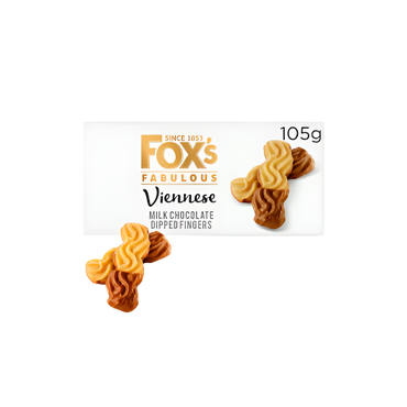 Fox's Viennese Dipped Finger 105g – Buttery Biscuits with Chocolate Coating